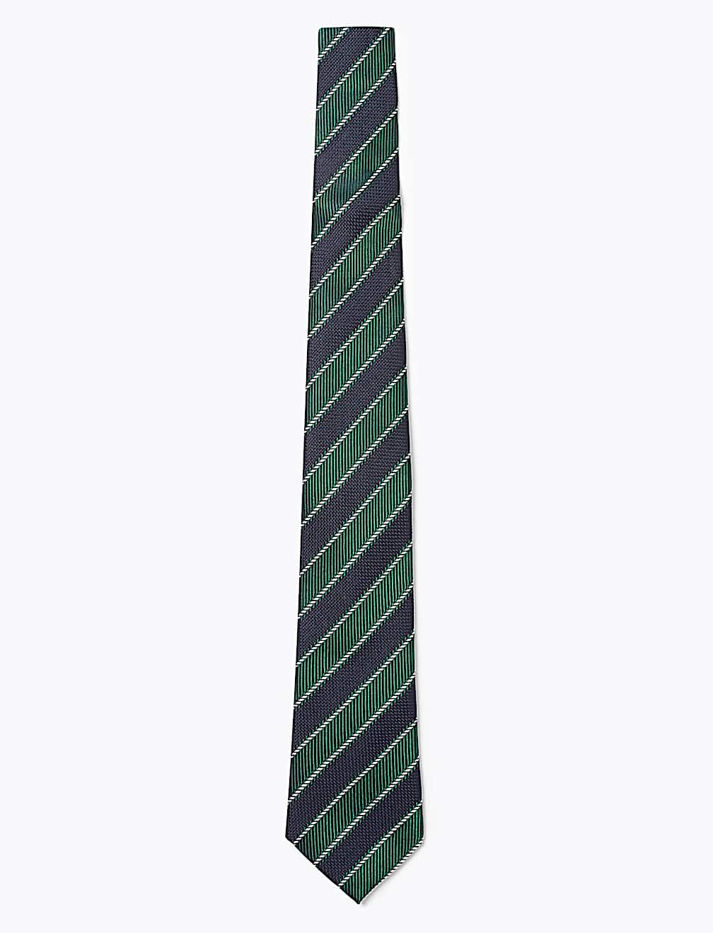 Striped Pure Silk Tie