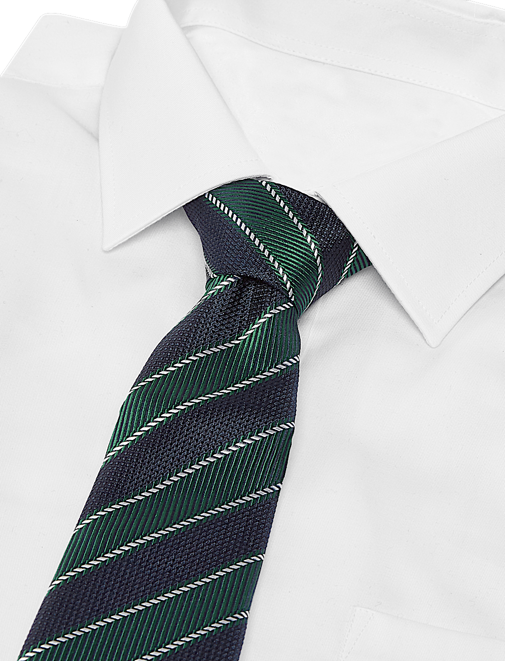 Striped Pure Silk Tie