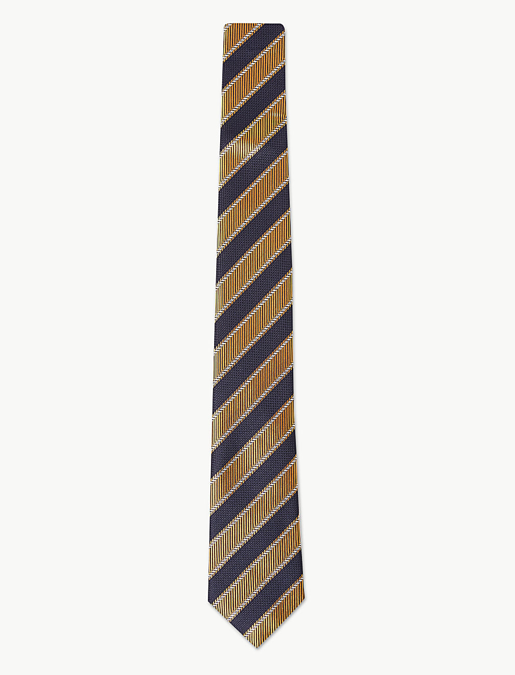 Striped Pure Silk Tie