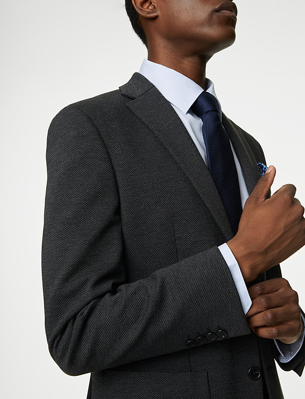 Textured Jersey Blazer