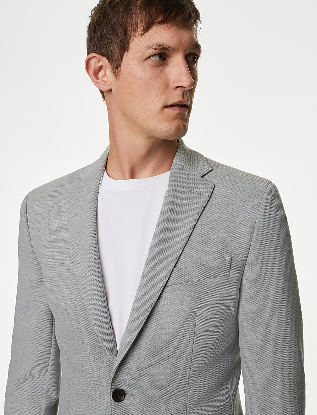 Textured Jersey Jacket with Stretch