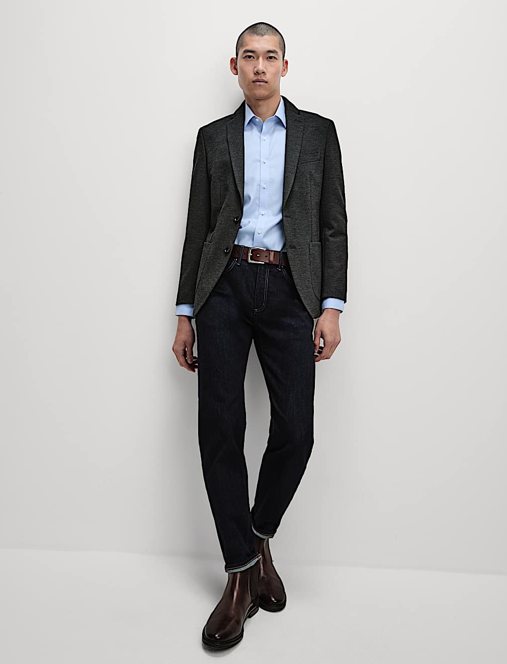 Textured Jersey Jacket with Stretch