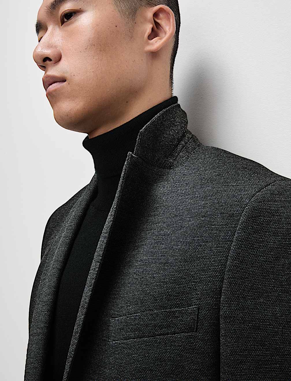 Textured Jersey Jacket with Stretch