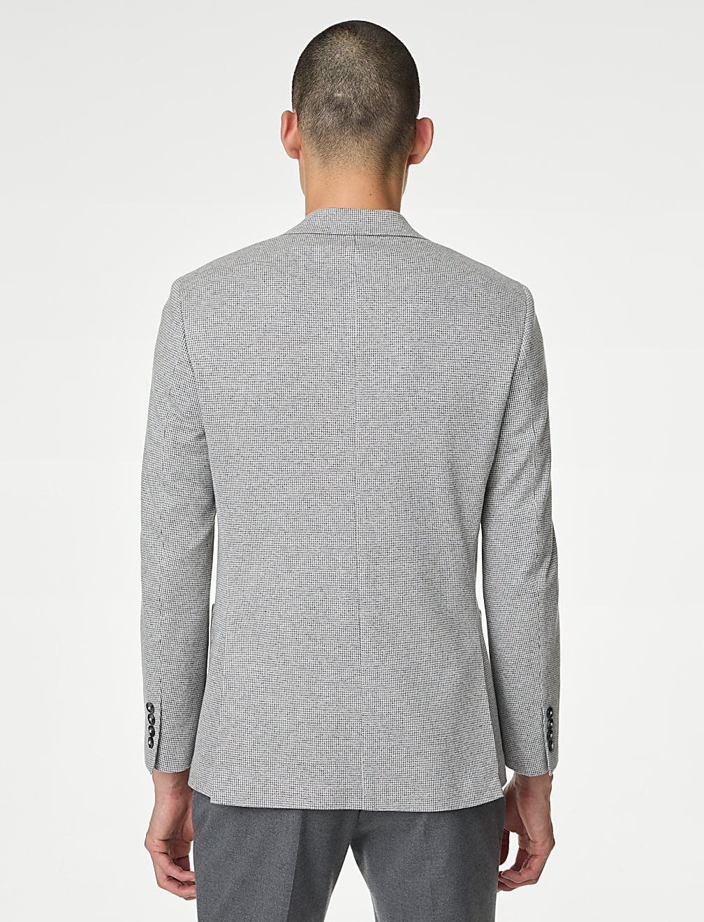 Tailored Fit Cotton Rich Puppytooth Blazer