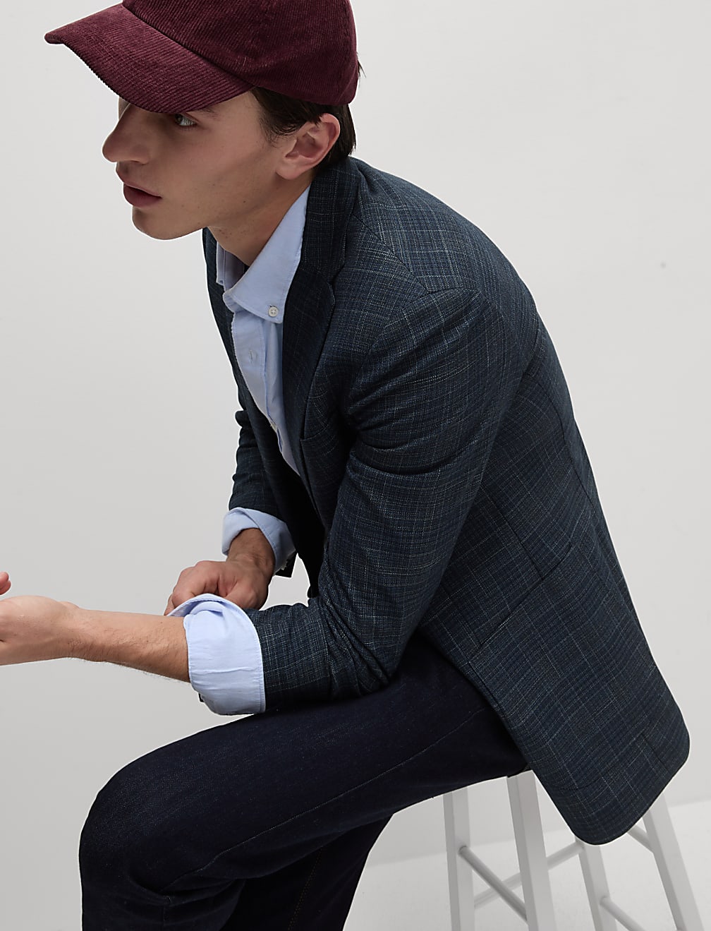 Tailored Fit Check Blazer