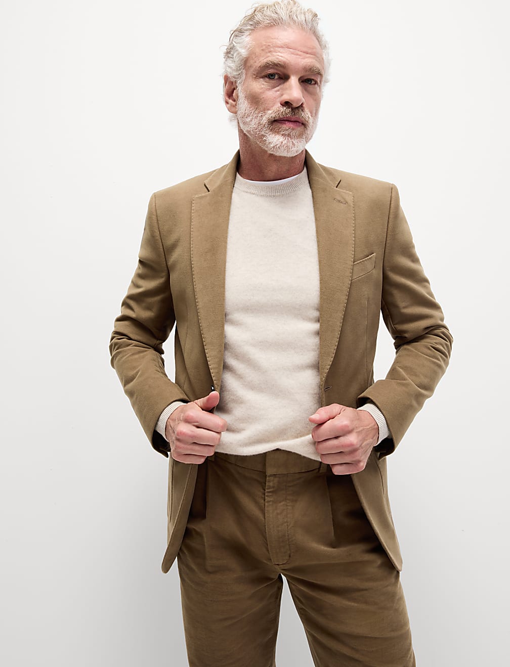 Italian Moleskin Single Breasted Blazer