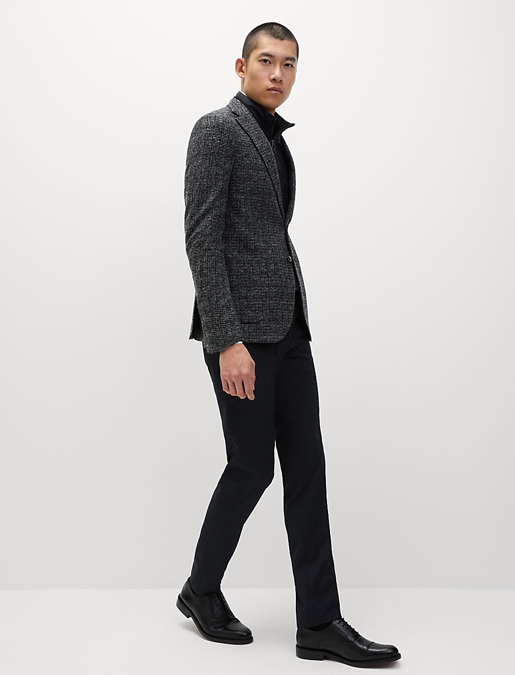 Tailored Fit Wool Blend Blazer with Gilet