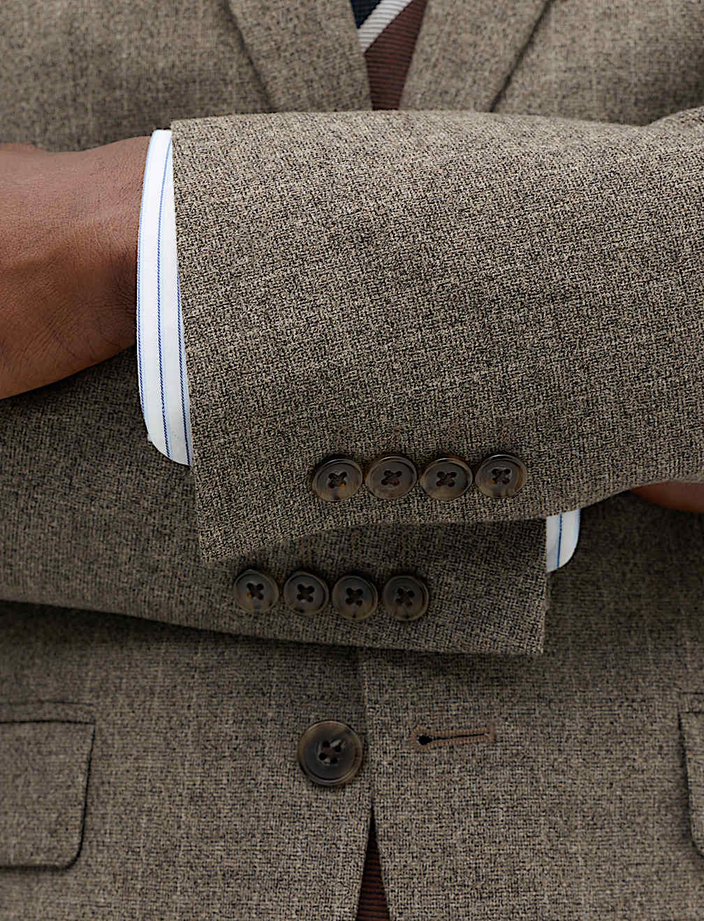 Slim Fit Striped Stretch Suit Jacket