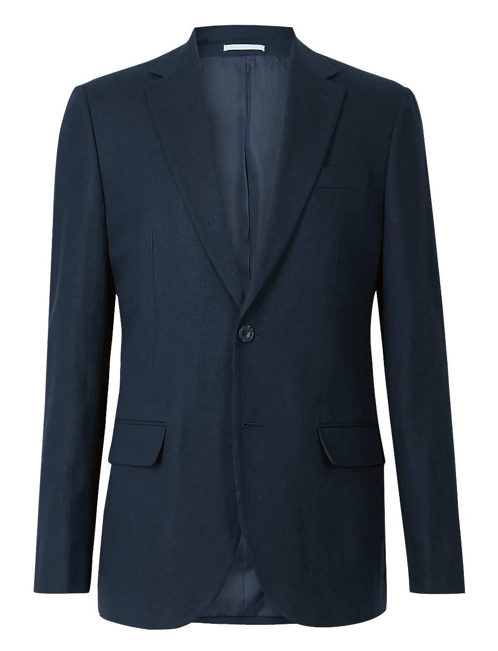 Textured Regular Fit Linen Suit Jacket