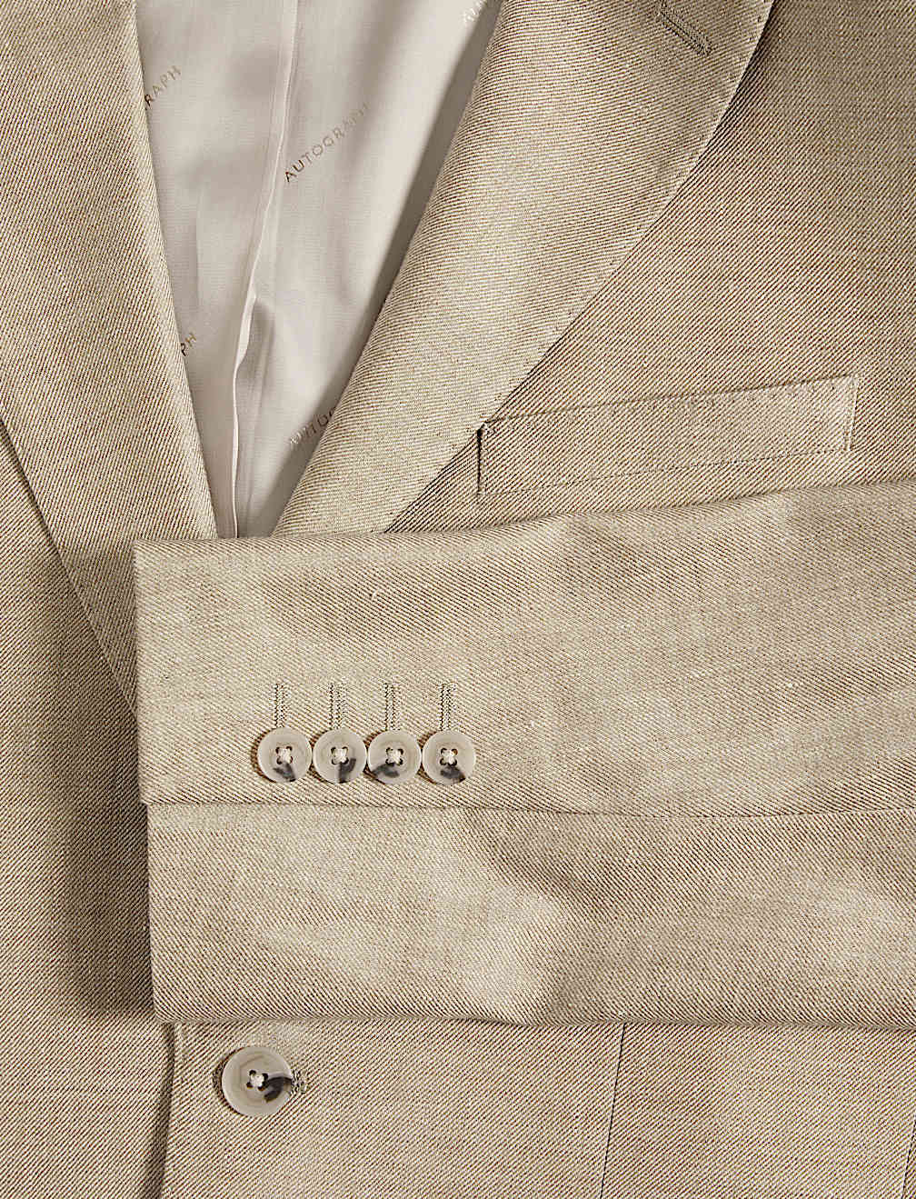 Tailored Fit Italian Linen Blend Twill Blazer
