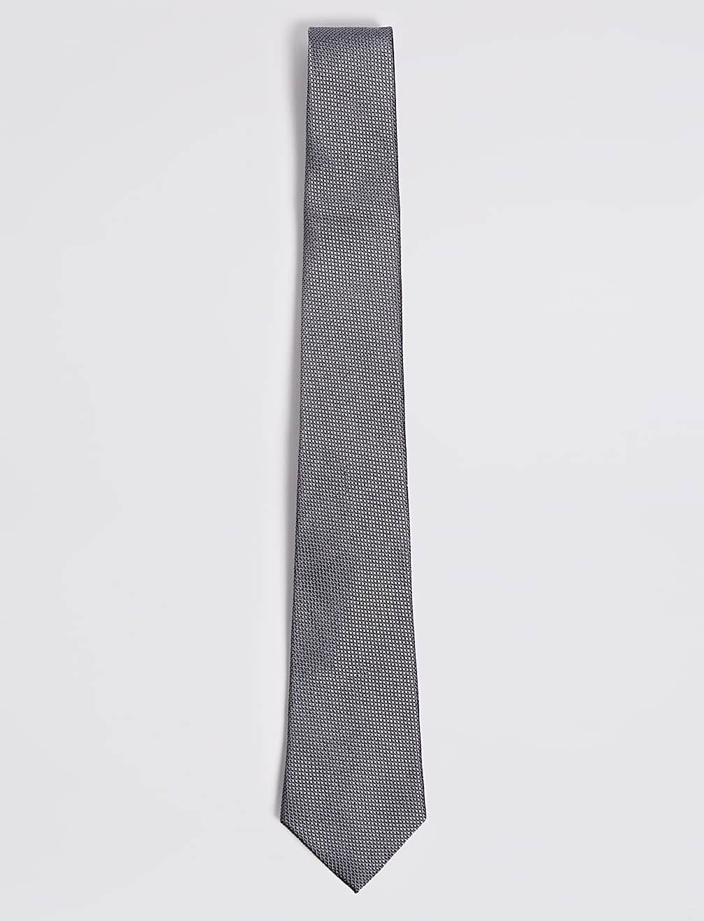 Textured Pure Silk Tie