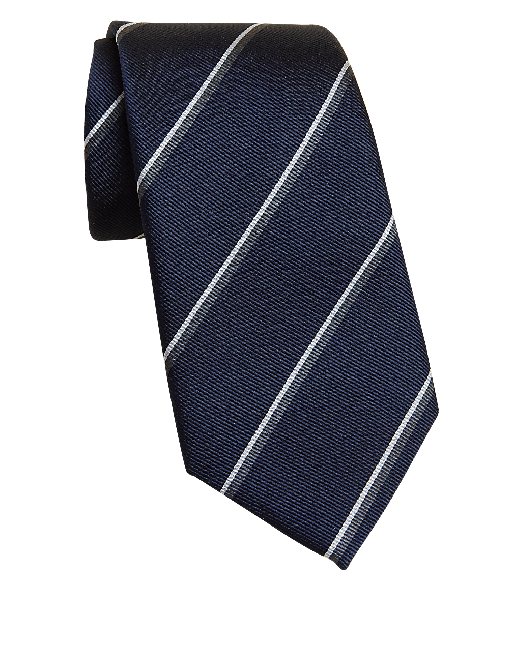 Striped Pure Silk Tie