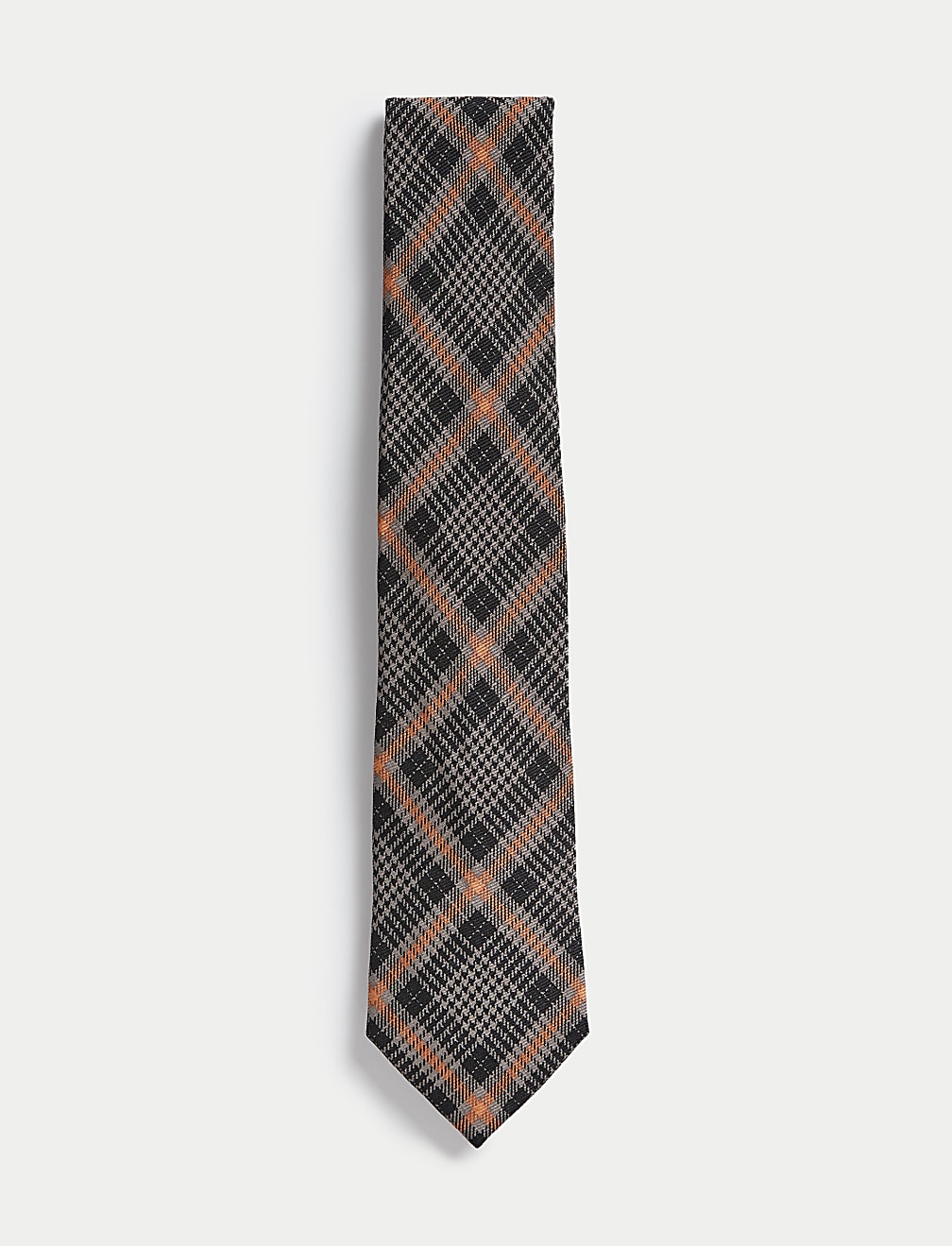 Check Wool Rich Tie & Handkerchief Set