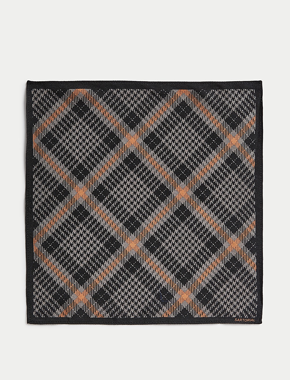 Check Wool Rich Tie & Handkerchief Set