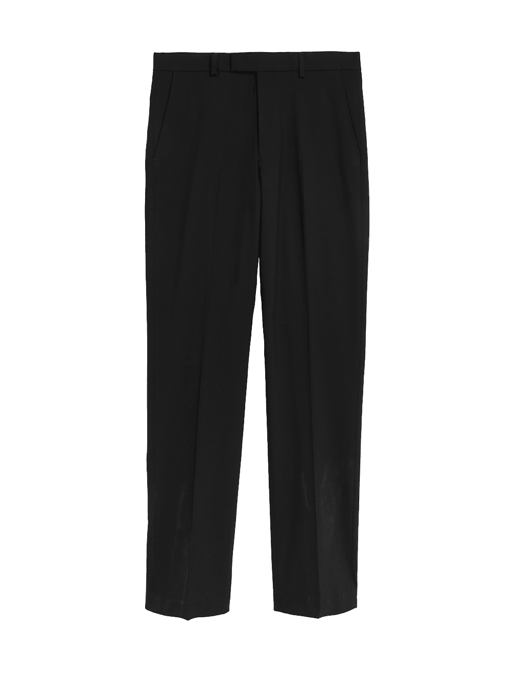 Black Regular Fit Stretch Suit Trousers