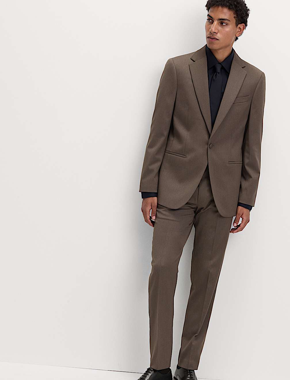 Tailored Fit Sateen Stretch Tuxedo Jacket