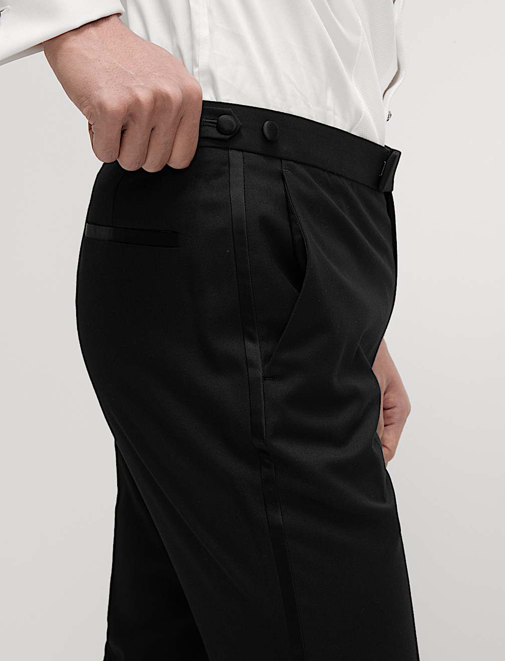 Slim Fit Stretch Tuxedo Trousers
