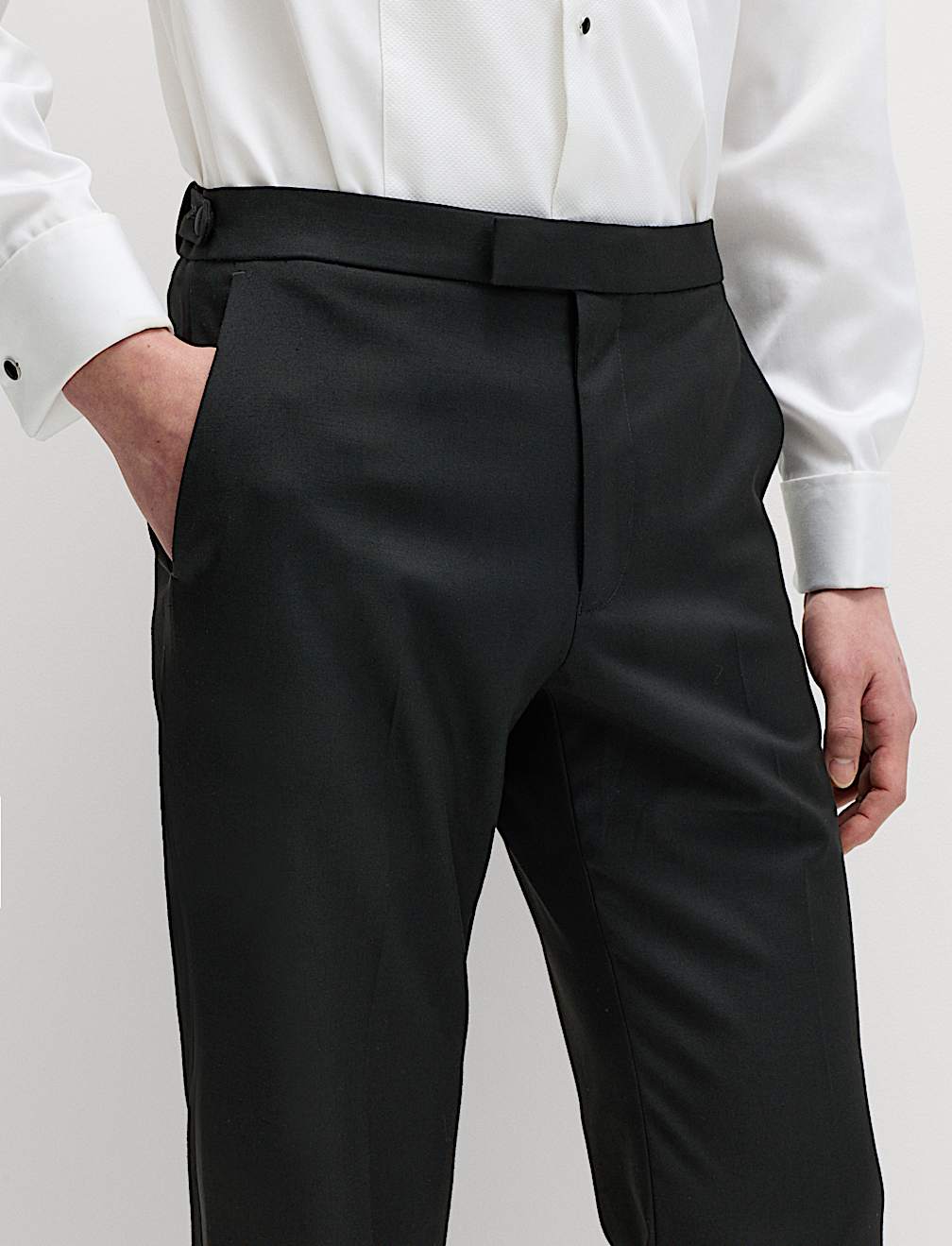 Regular Fit Stretch Tuxedo Trousers