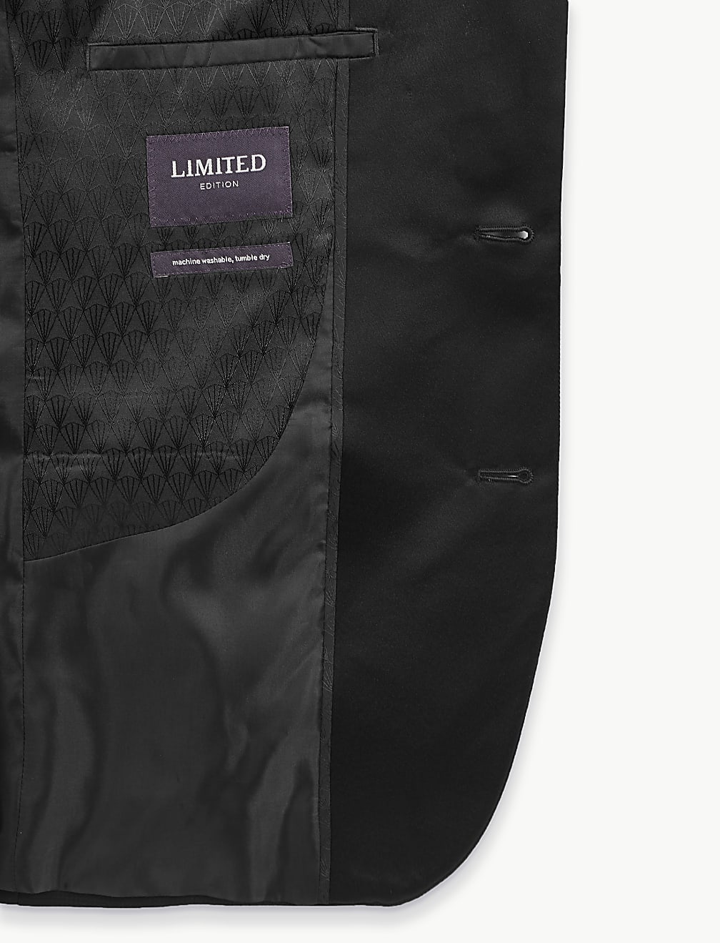 Black Textured Skinny Fit Jacket