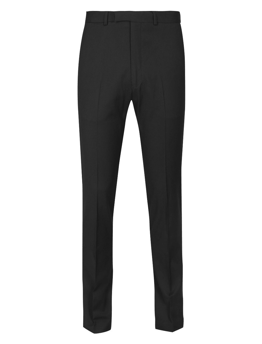 Black Textured Skinny Fit Trousers