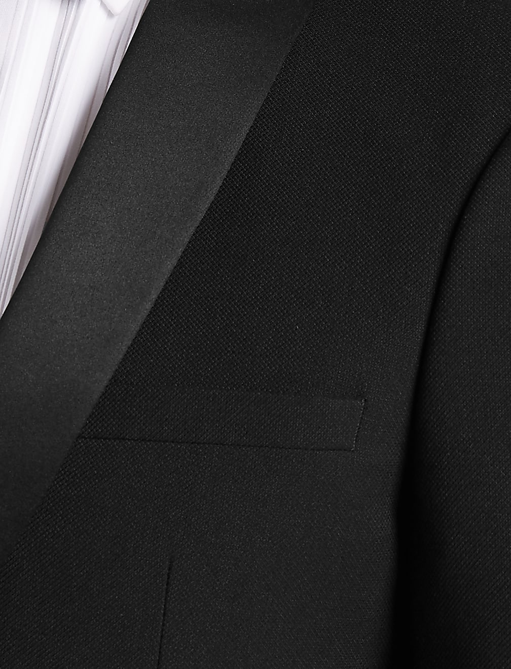 Black Textured Slim Fit Jacket