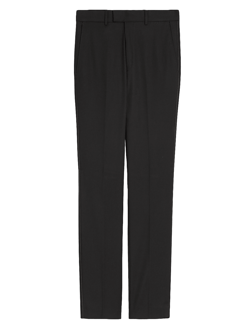 Black Slim Fit Textured Trousers