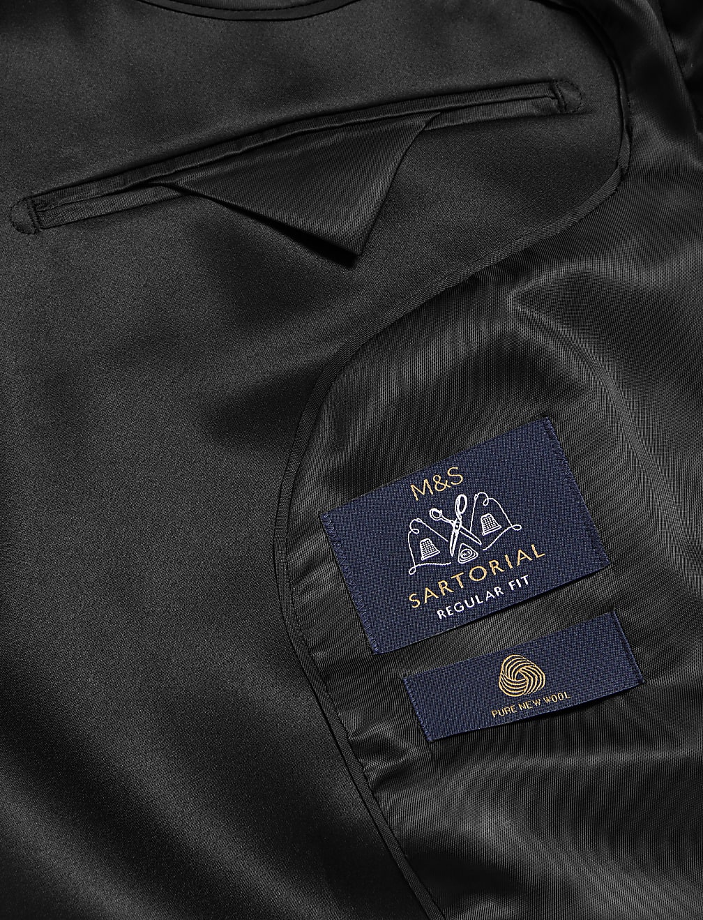 Regular Fit Pure Wool Tuxedo Jacket