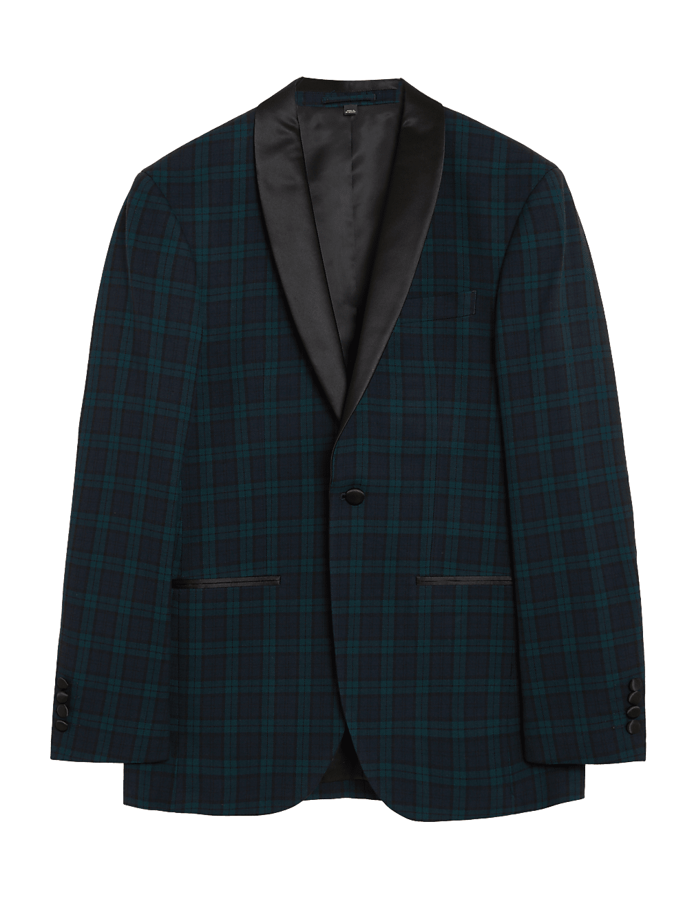 Slim Fit Check Tuxedo Jacket