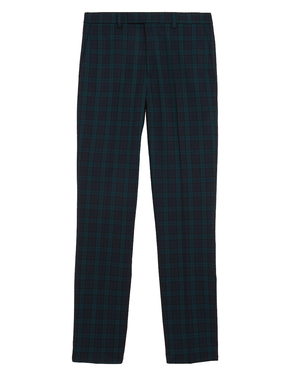 Slim Fit Check Suit Trousers