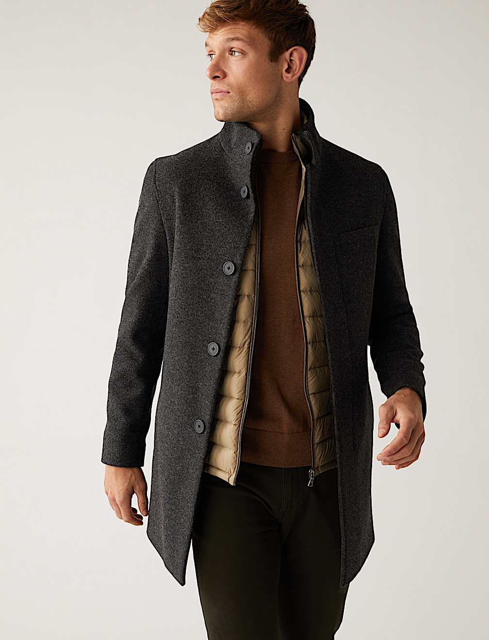 Funnel Neck Overcoat