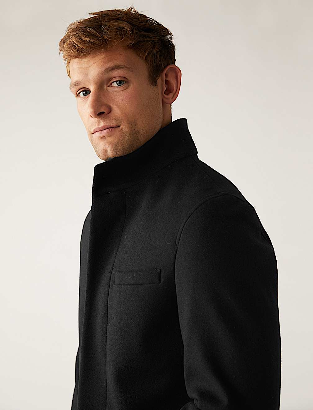 Funnel Neck Overcoat