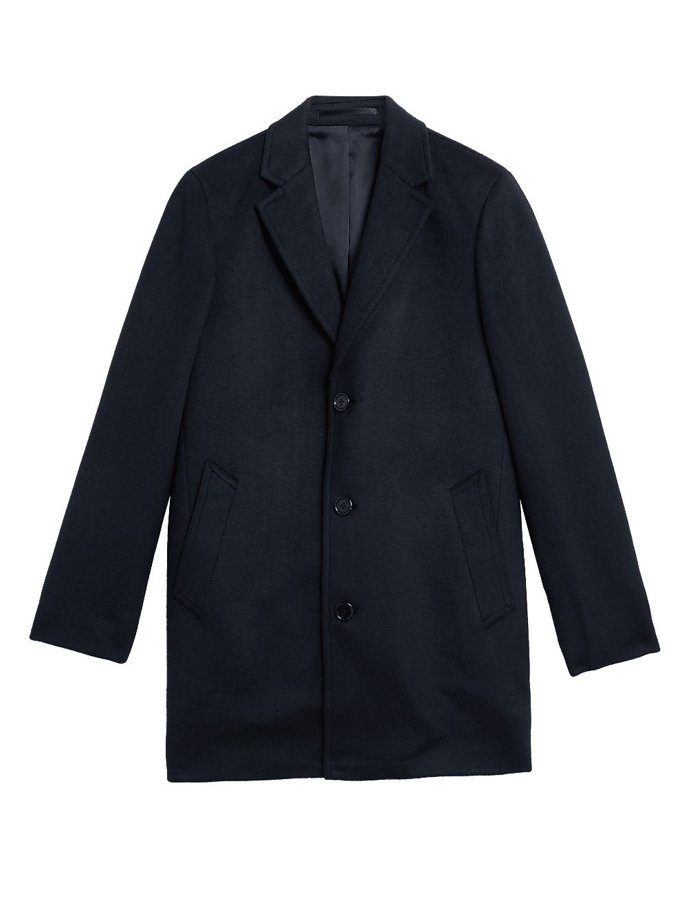 Wool Blend Revere Overcoat