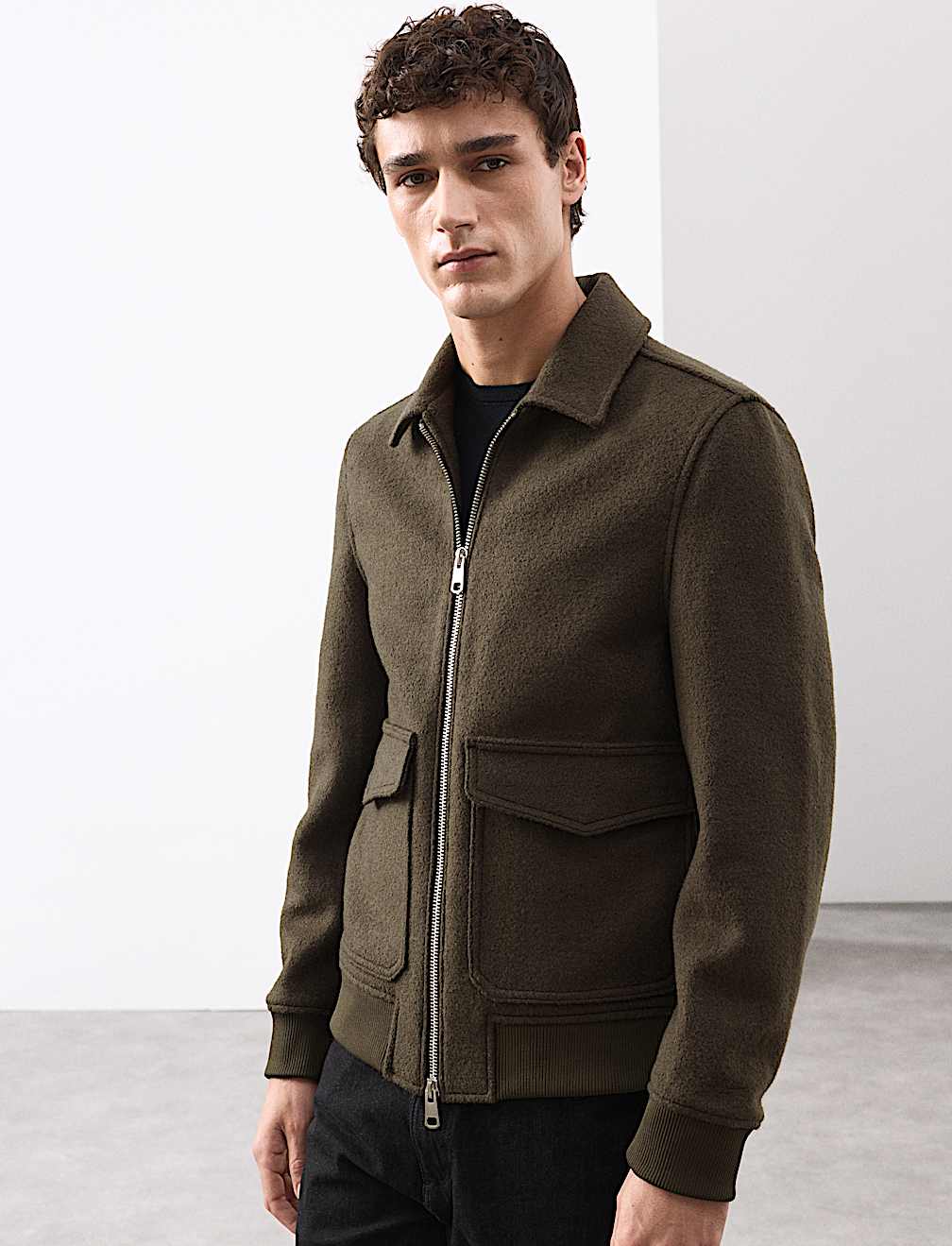 Wool Rich Bomber Jacket