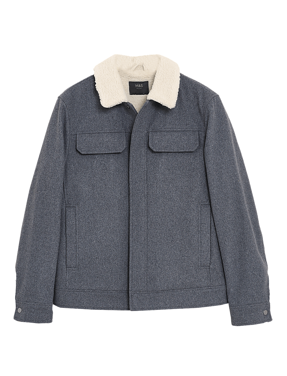 Wool Borg Lined Utility Coat