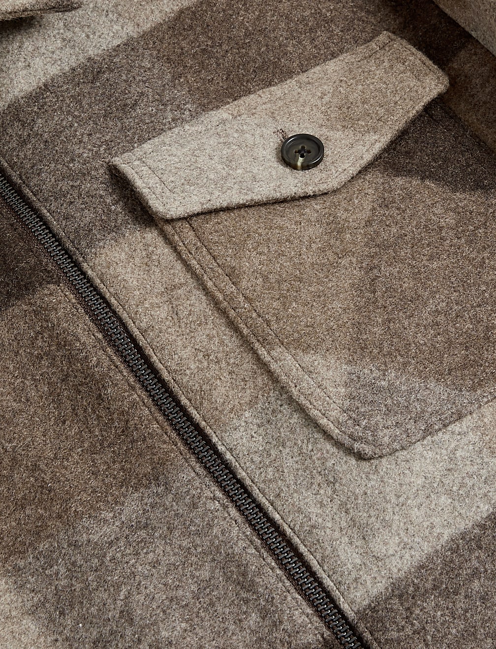 Check Zip Up Jacket