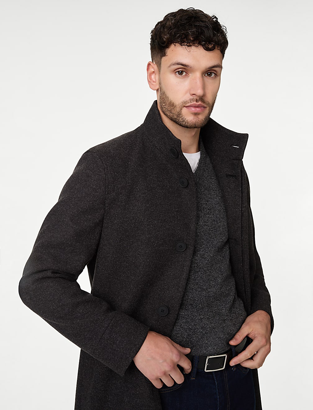 Funnel Neck Coat