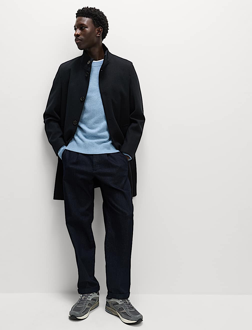 Funnel Neck Overcoat