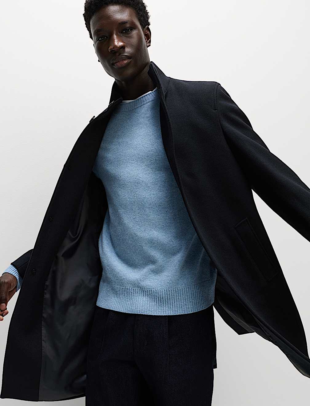 Funnel Neck Overcoat