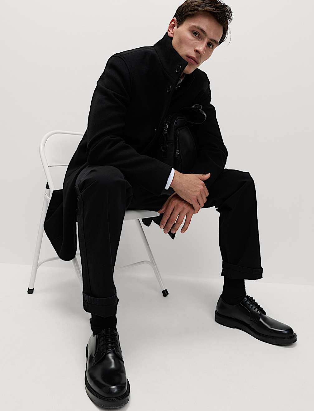 Funnel Neck Overcoat