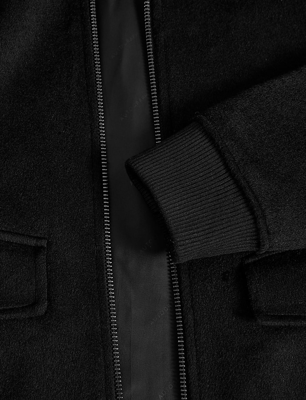 Wool Blend Harrington Bomber Jacket