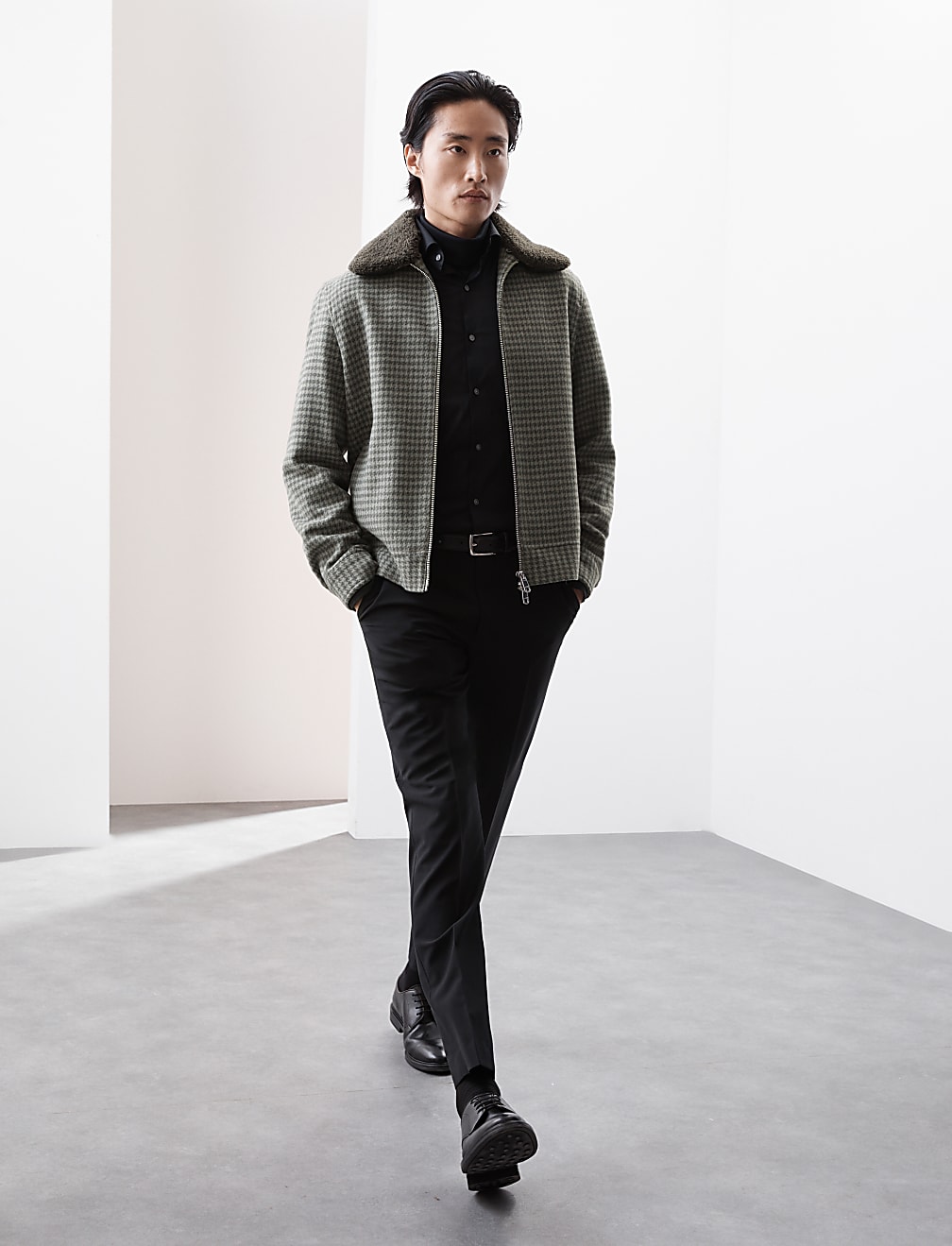 Bomber Jacket with Wool