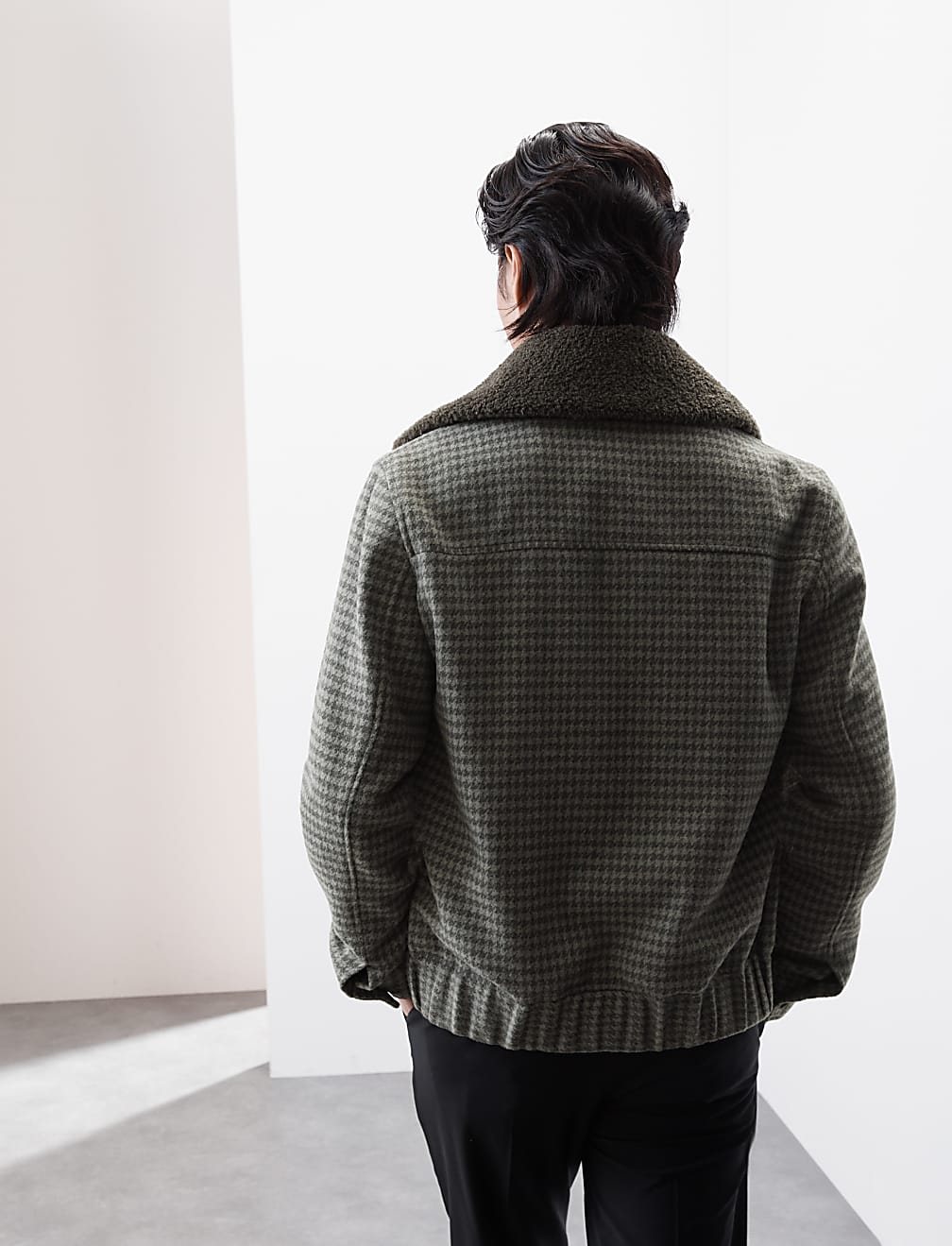 Bomber Jacket with Wool