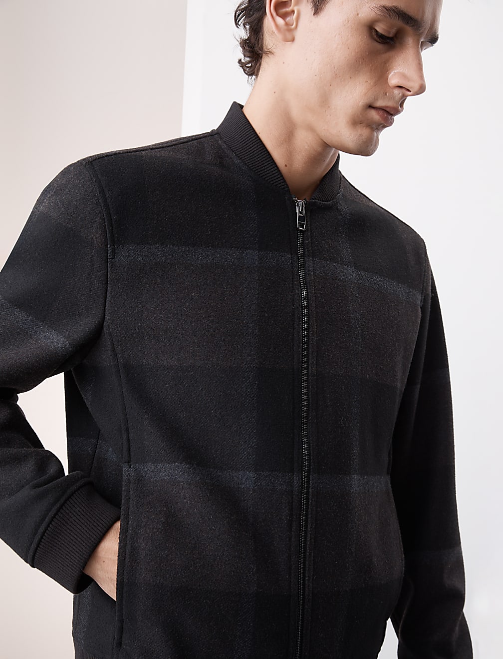 Bomber Jacket with Wool
