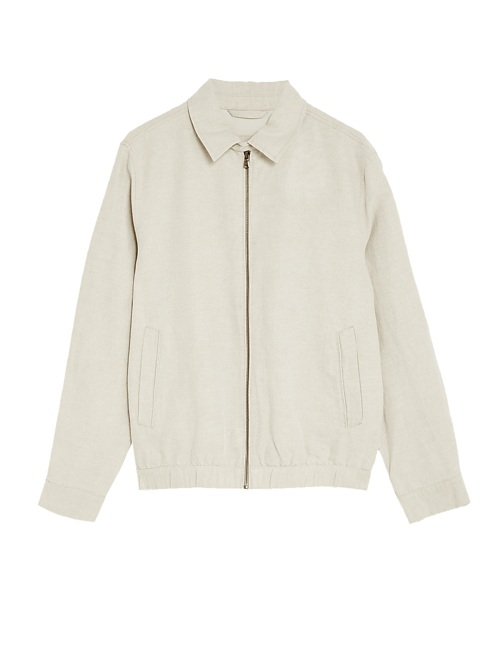 Linen Blend Harrington Jacket