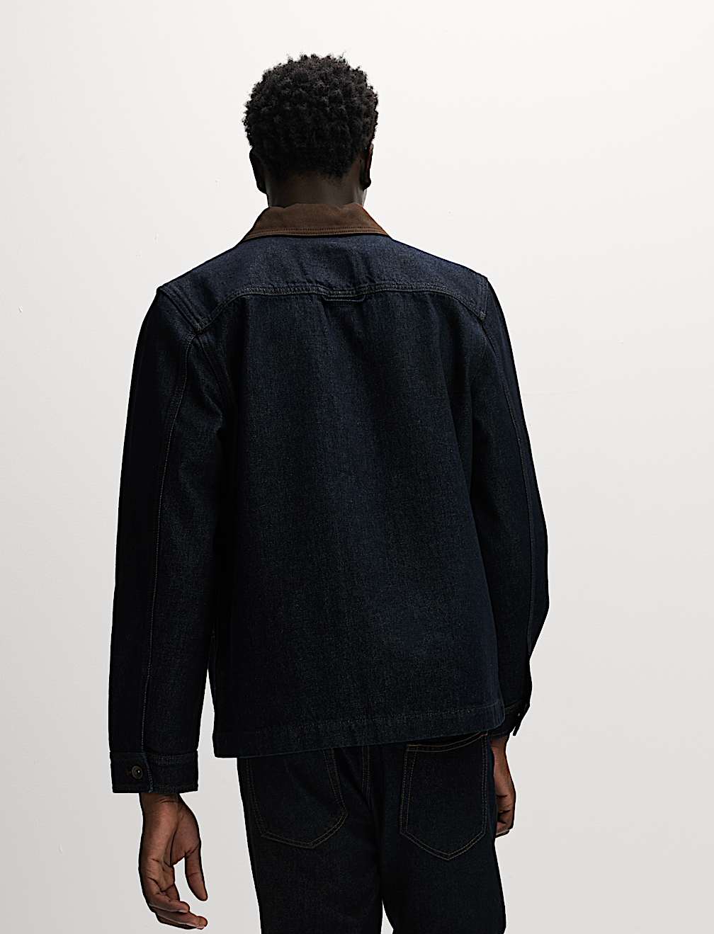 Denim Contrast Collar Jacket
