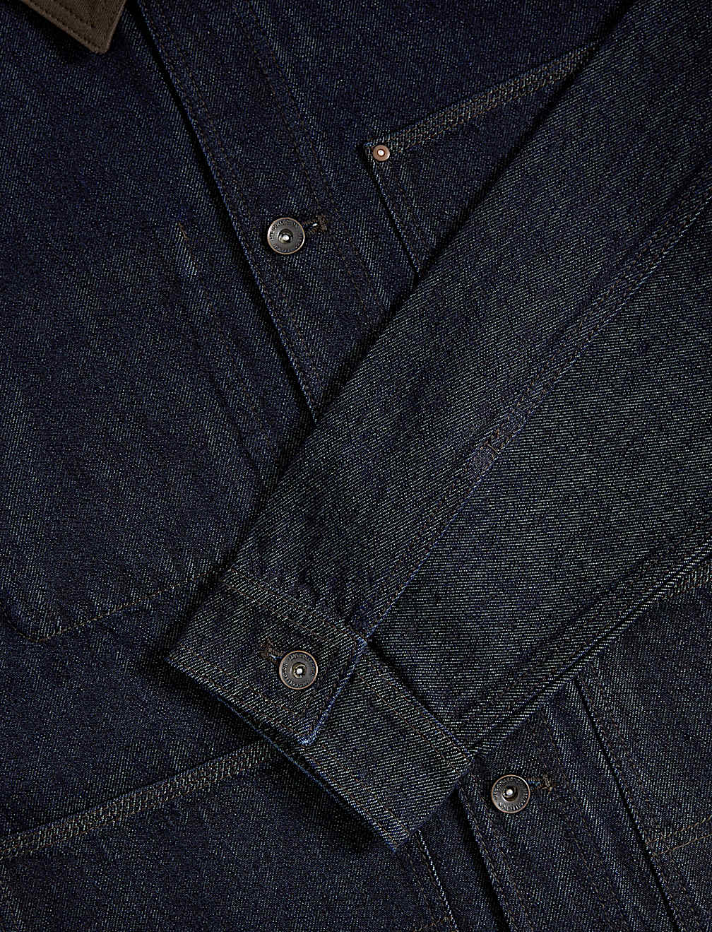 Denim Contrast Collar Jacket