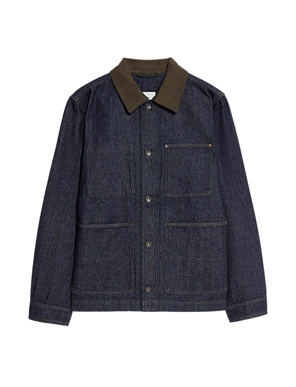 Denim Contrast Collar Jacket