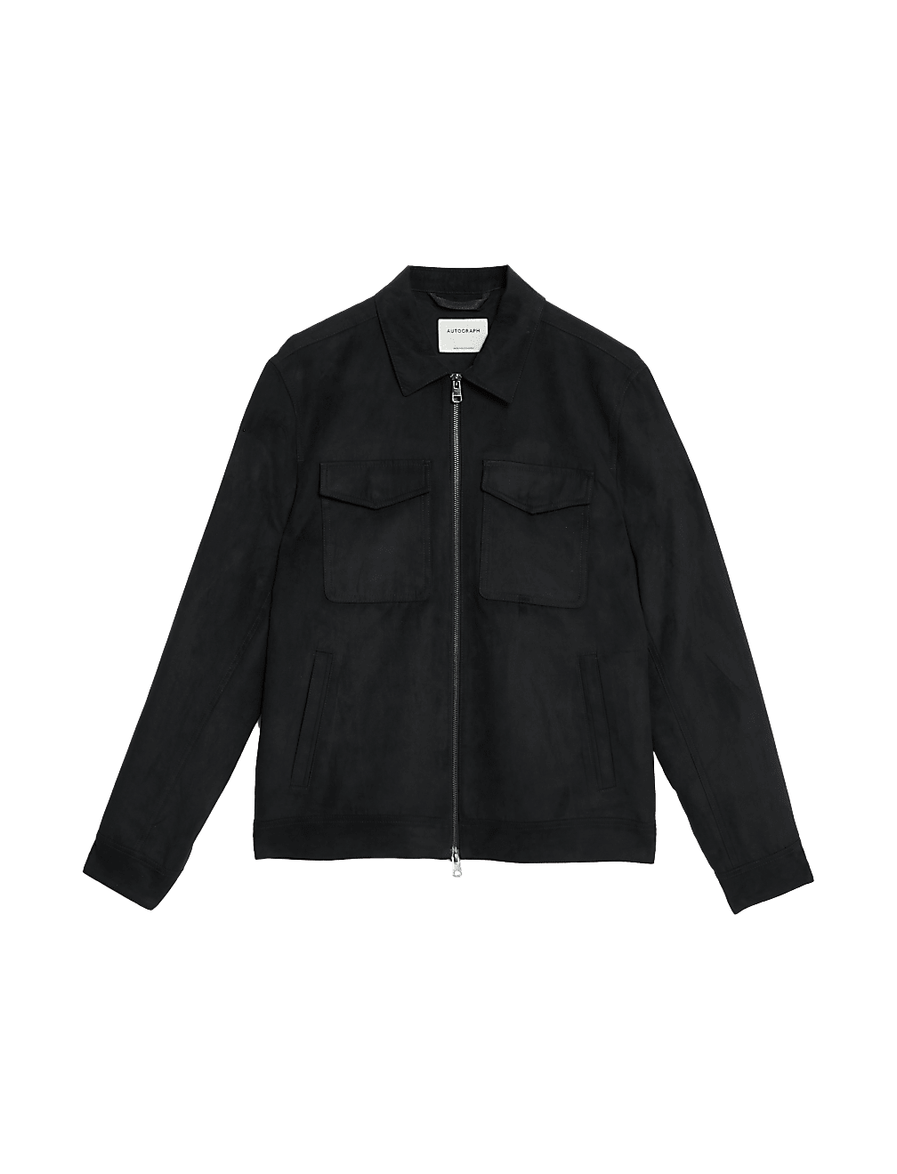 Faux Suede Harrington Jacket