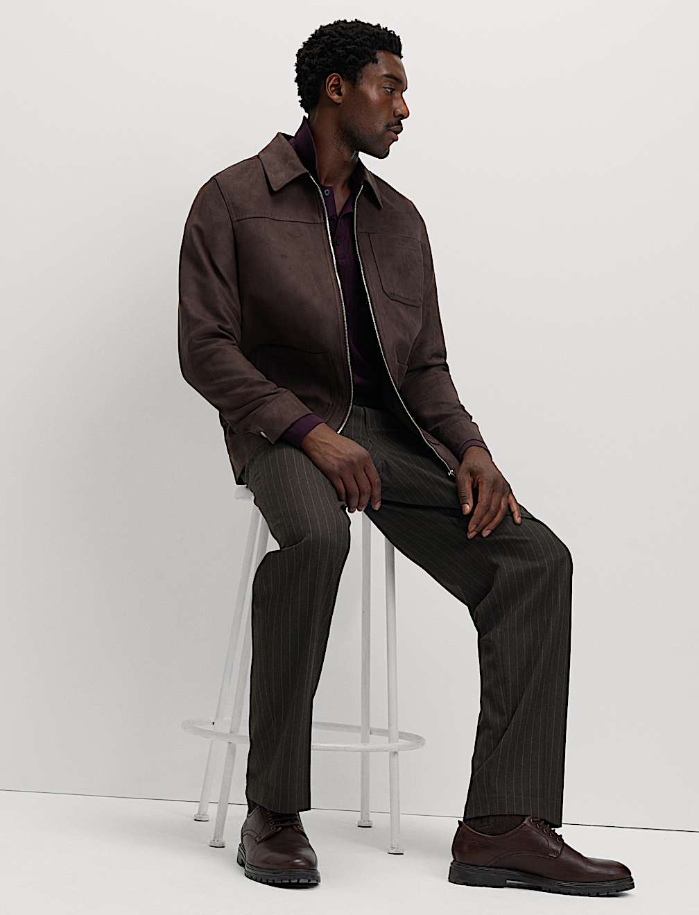 Faux Suede Chore Jacket