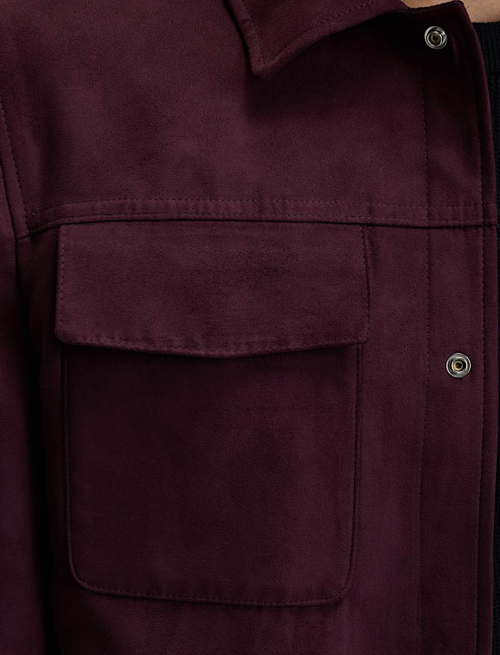 Faux Suede Trucker Jacket